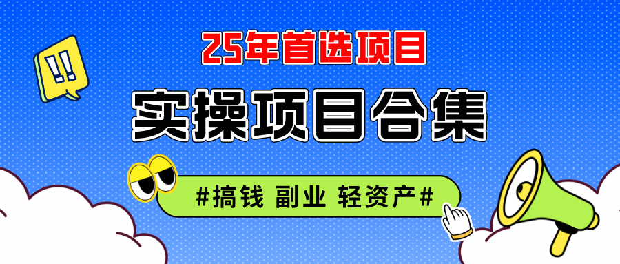 2025本人实操项目合集 挂机类型 直播类型 轻资产创业类-网赚副业网