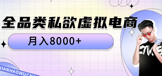 全品类私域虚拟电商，月入8000+-网赚资源网
