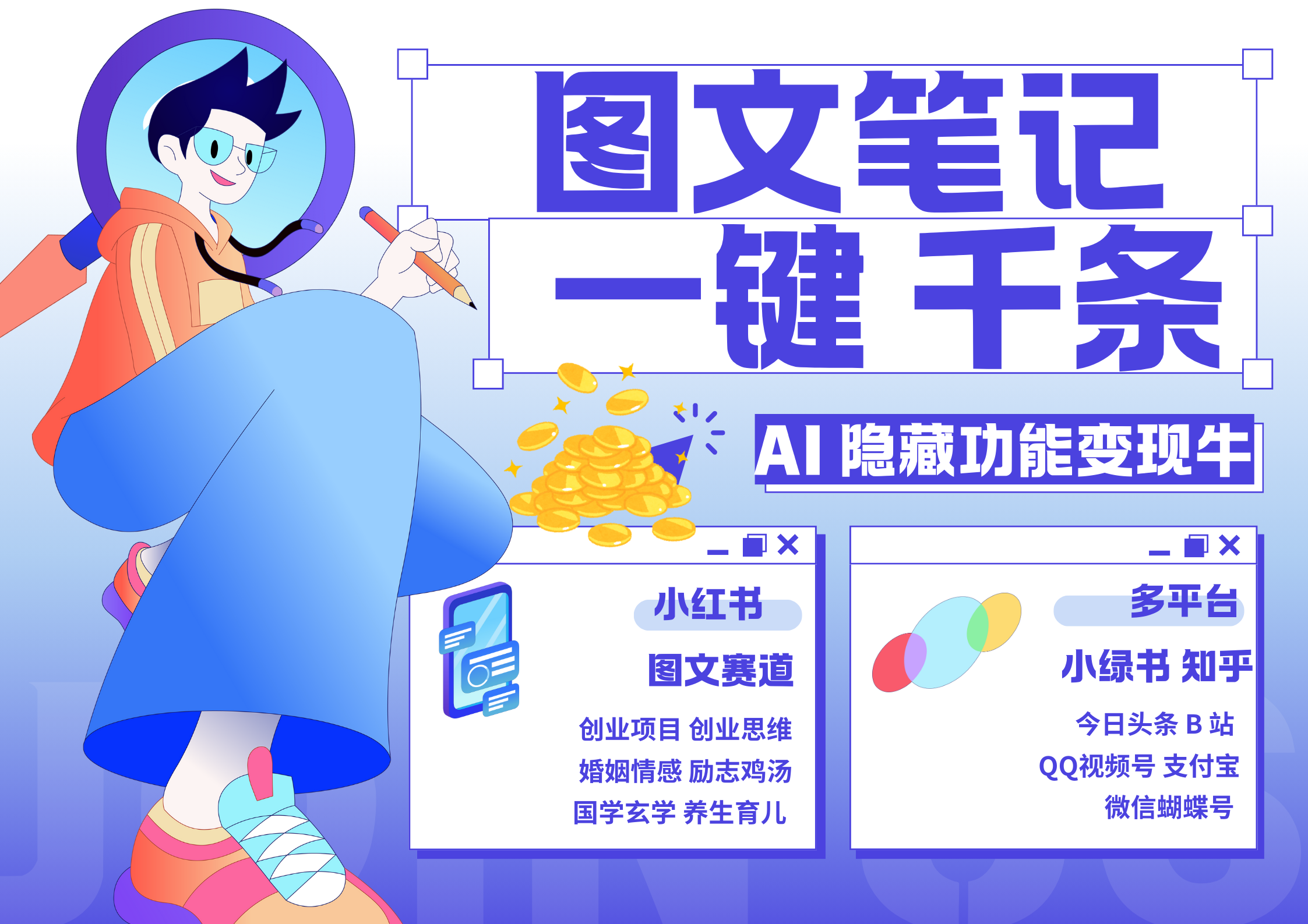 小红书小绿书 秒生图文一键千条 轻松变现3W+-网赚资源网