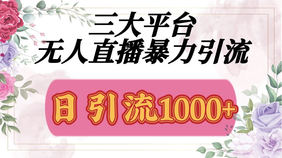 抖音，快手，视频号全平台通用，无人直播引流法，利用图片,模板,整套话术挂机全天支持矩阵操作，无限设备多开，超暴力引流，1000+高质量精准创业粉-网赚资源网