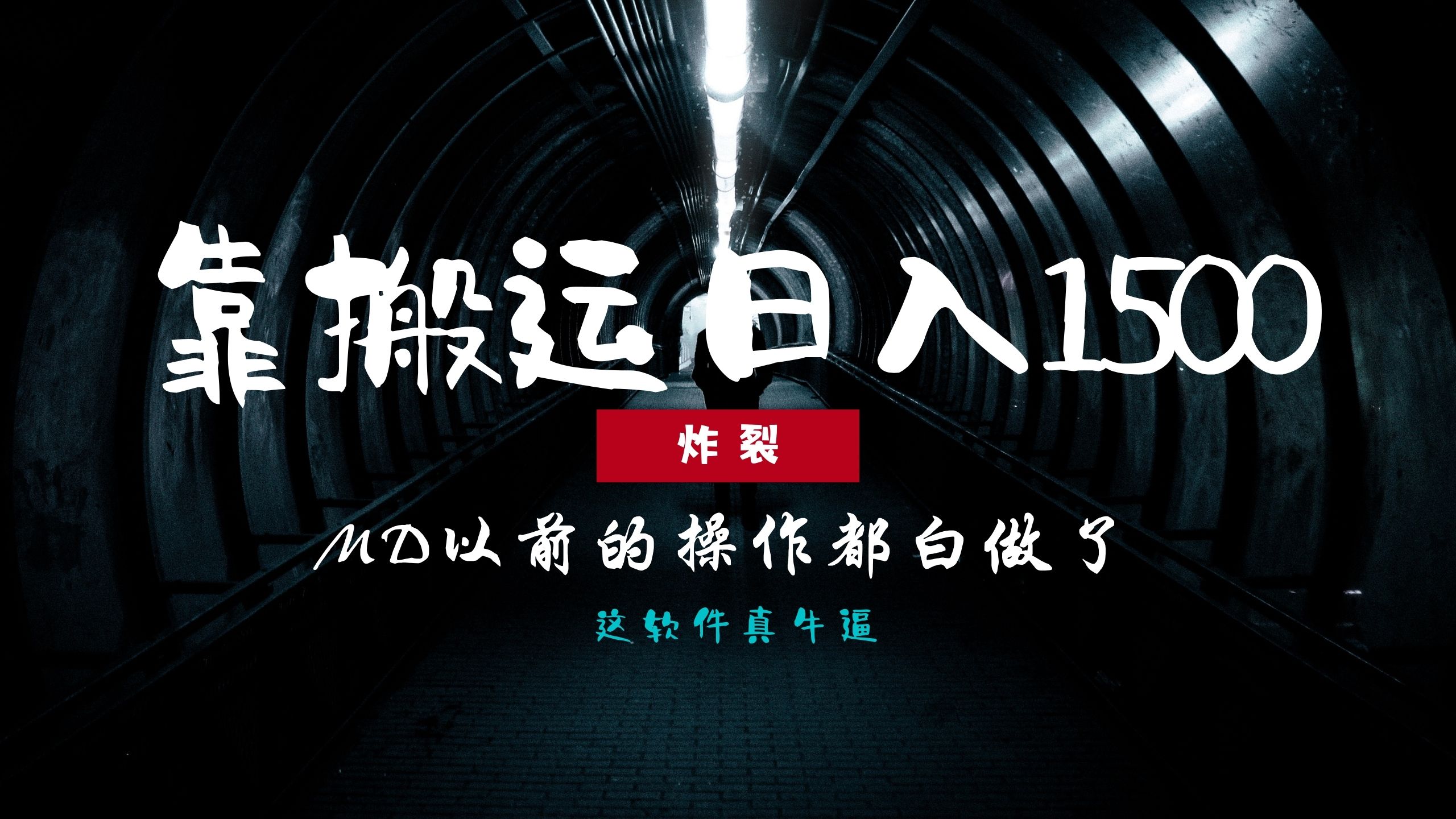 炸裂！0基础搬运也能批量日赚1500+，以前的操作都白做了！-网赚资源网