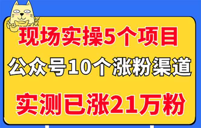 【副业项目3490期】公众号的10种矩阵引流的方法，实测已涨21万粉-网赚资源网