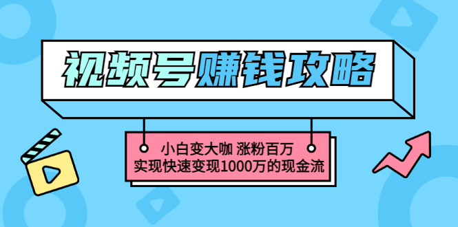 【副业项目3549期】怎么通过视频号赚钱（视频号赚钱详细教程攻略）-网赚资源网