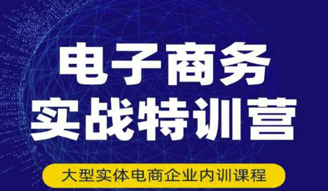 【副业项目3612期】想做电商怎么起步：电商实战特训营，全方位带你入门电商-网赚资源网