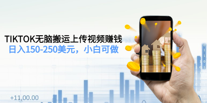 【副业项目3638期】TIKTOK无脑搬运上传视频赚钱，日入150-250美元，小白可做-网赚资源网