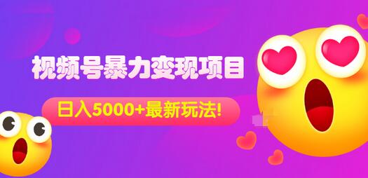 【副业项目3696期】外面收费699的视频号暴力变现项目，日入5000+，简单易操作当天见效果-网赚资源网