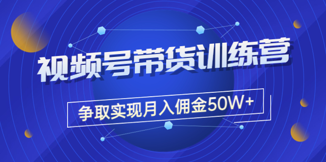 【副业项目3707期】视频号直播带货教程，教你如何实现月入佣金50W+（课程+资料+工具）-网赚资源网