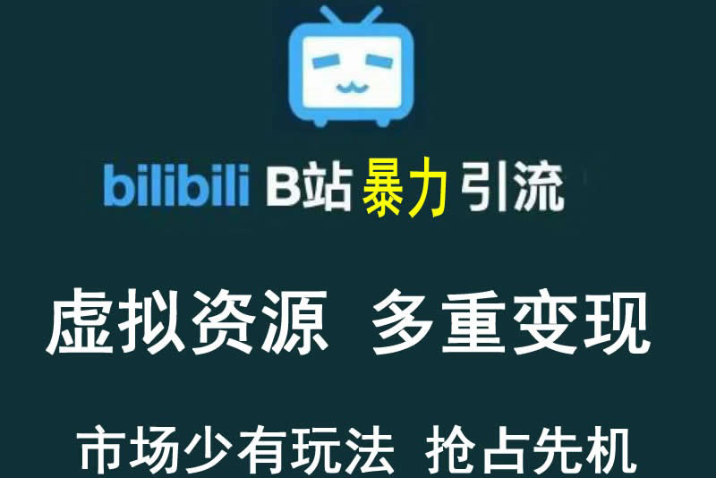 【副业项目3871期】虚拟资源引流方案：B站暴力引流 ，多重变现法-网赚资源网