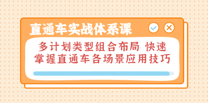 【副业项目3910期】直通车实战体系课：多计划类型组合布局，快速掌握直通车各场景应用技巧-网赚资源网
