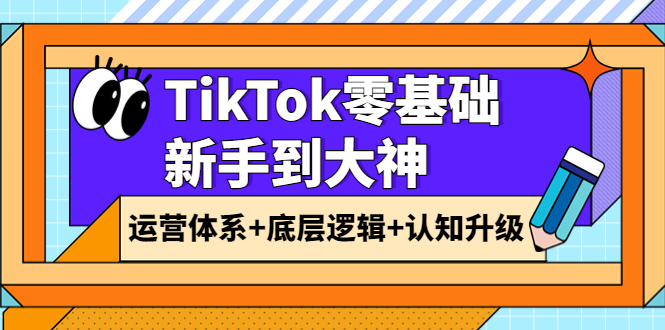 【副业项目4070期】TikTok零基础新手到大神：运营体系+底层逻辑+认知升级（9节系列课）-网赚资源网