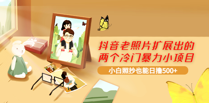 【副业项目4087期】抖音老照片扩展出的两个冷门暴力小项目，小白照抄也能日赚500+-网赚资源网