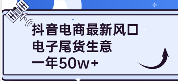 【副业项目4102期】抖音电商最新风口，利用信息差做电子尾货生意，一年50w+（7节课+货源渠道)-网赚资源网