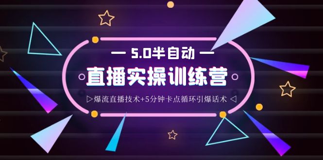 【副业项目4132期】蚂蚁·5.0半自动直播2345打法，半自动爆流直播技术+5分钟卡点循环引爆话术-网赚资源网