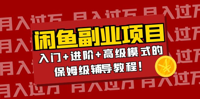 【副业项目4218期】闲鱼无货源项目月入过万：入门+进阶+高级模式的保姆级辅导教程！-网赚资源网