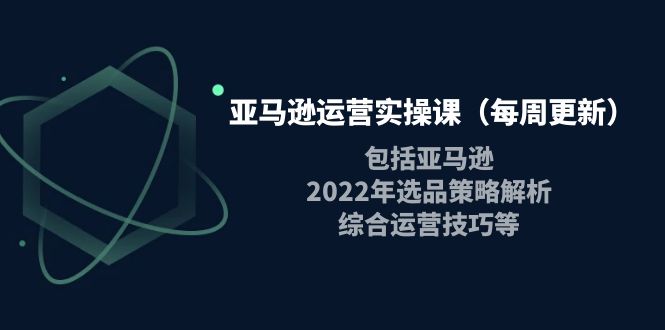 【副业项目4284期】亚马逊运营实操课：包括亚马逊2022选品策略解析，综合运营技巧等-网赚资源网