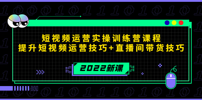 【副业项目4435期】2022短视频运营实操训练营课程，提升短视频运营技巧+直播间带货技巧-网赚资源网