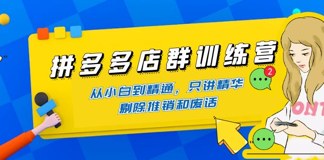 【副业项目4593期】98K电商学院·拼多多店群培训课，0基础也能学，从入门到精通-价值2499元-网赚资源网