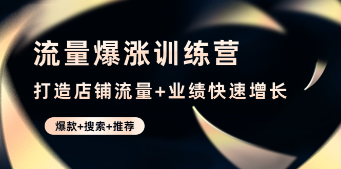 【副业项目4741期】流量爆涨训练营：打造店铺流量+业绩快速增长 (爆款+搜索+推荐)-网赚资源网