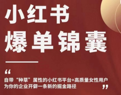 【副业项目4942期】小红书爆单锦囊，自带种草属性+高质量女性用户，为你的企业开辟一条新的掘金路径-网赚资源网