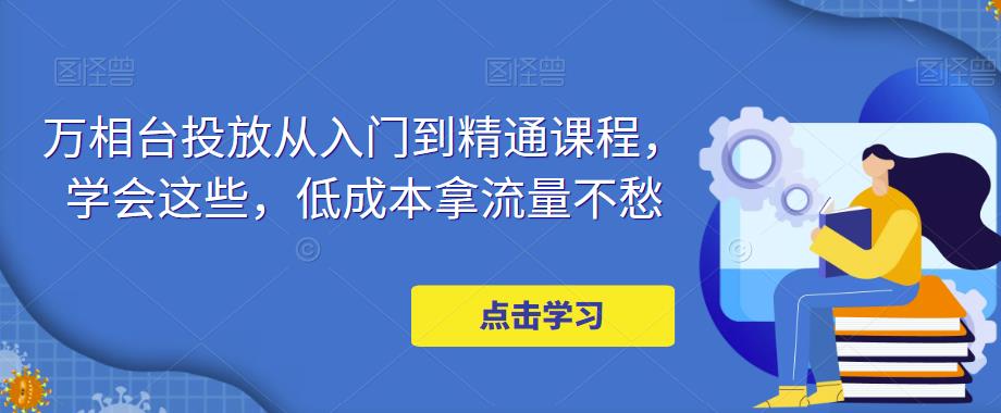 【副业项目5117期】万相台投放·新手到精通课程，学会这些，低成本拿流量不愁-网赚资源网