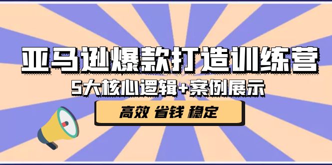 【副业项目5266期】亚马逊爆款打造训练营：5大核心逻辑+案例展示 打造爆款链接 高效 省钱 稳定-网赚资源网