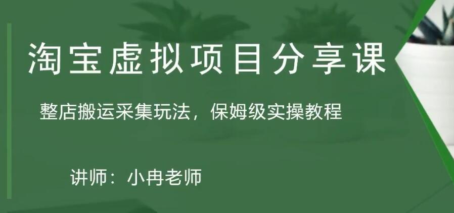 【副业项目5253期】淘宝虚拟整店搬运采集玩法分享课：整店搬运采集玩法，保姆级实操教程-网赚资源网