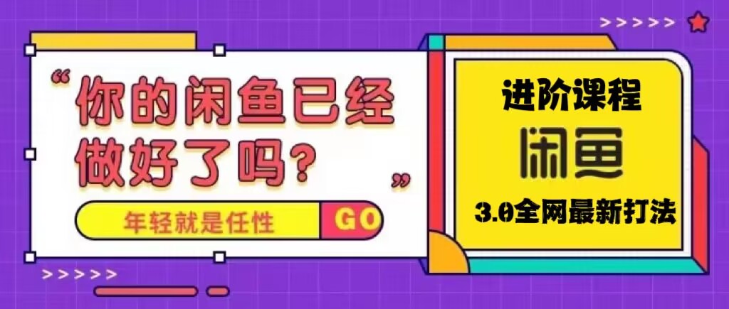 【副业项目5417期】火爆全网的咸鱼玩法进阶课程，单号日入1K的咸鱼进阶课程-网赚资源网
