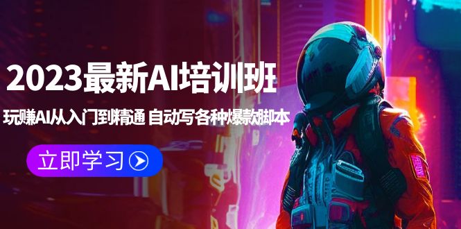 【副业项目5671期】2023最新AI培训班：玩赚AI从入门到精通 自动写各种爆款脚本 (4月26更新)-网赚资源网
