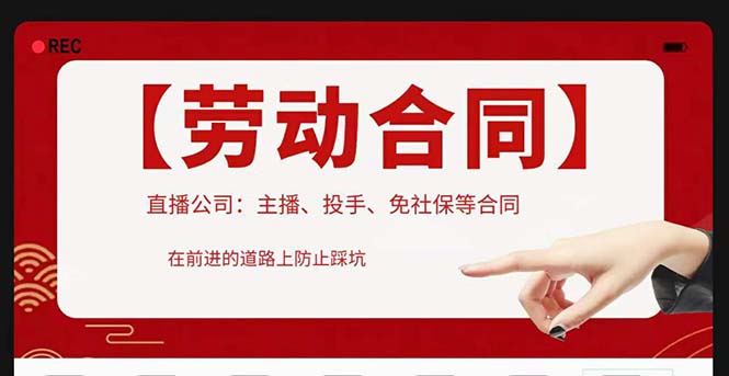 【副业项目5569期】直播公司必备的合同：涉及入职考试、竞业协议、免买保险协议、肖像权使用等-网赚资源网