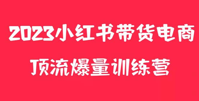 【副业项目5882期】小红书电商爆量训练营，月入3W+！可复制的独家养生花茶系列玩法-网赚资源网