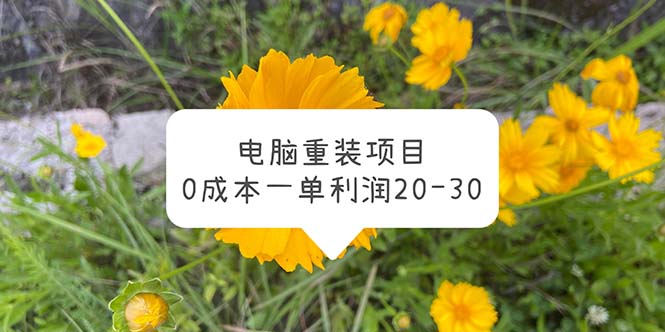 【副业项目5910期】电脑系统重装项目，0成本一单利润20-30-网赚资源网