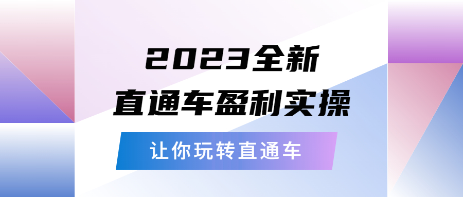 【副业项目5773期】2023全新直通车·盈利实操：从底层，策略到搭建，让你玩转直通车-网赚资源网