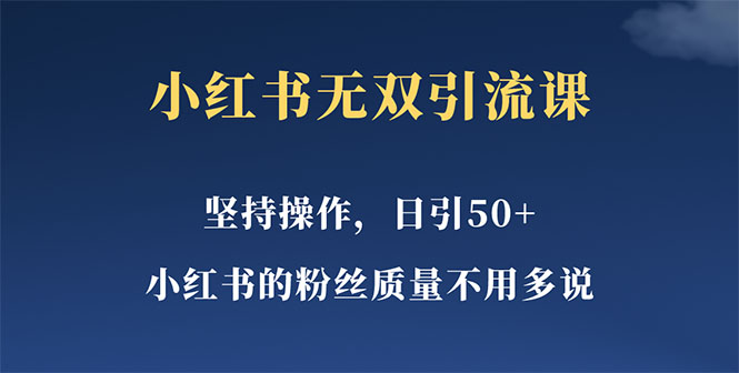 【副业项目5739期】小红书无双课一天引50+女粉，不用做视频发视频，小白也很容易上手拿到结果-网赚资源网