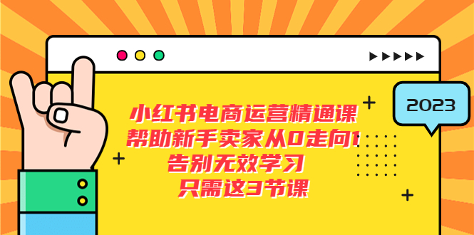 【副业项目5816期】小红书电商·运营精通课，帮助新手卖家从0走向1 告别无效学习（7节视频课）-网赚资源网