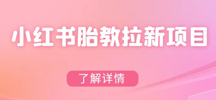 【副业项目6099期】小红书胎教网盘拉新项目，可在私域变现两次（作品制作教程+素材）-网赚资源网