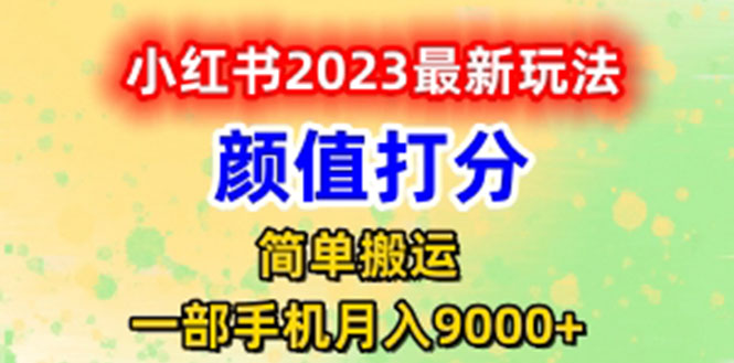 【副业项目6117期】最新小红书颜值打分玩法，日入300+闭环玩法-网赚资源网