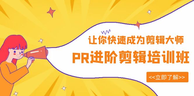 【副业项目6160期】PR进阶剪辑培训班，让你快速成为剪辑大师 12节视频课程+素材！-网赚资源网