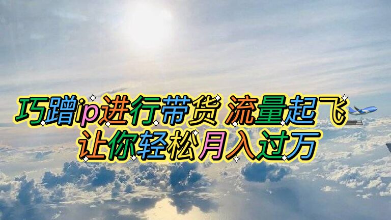 【副业项目6027期】巧蹭ip进行带货，流量起飞，让你轻松月入过万【脚本+素材】-网赚资源网