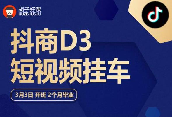 【副业项目6069期】胡子好课 抖商D3短视频挂车：内容账户定位+短视频拍摄和剪辑+涨粉短视频实操指南等-网赚资源网