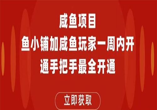【副业项目6067期】2023闲鱼项目鱼小铺加闲鱼玩家认证一周内开通，手把手最全开通-网赚资源网