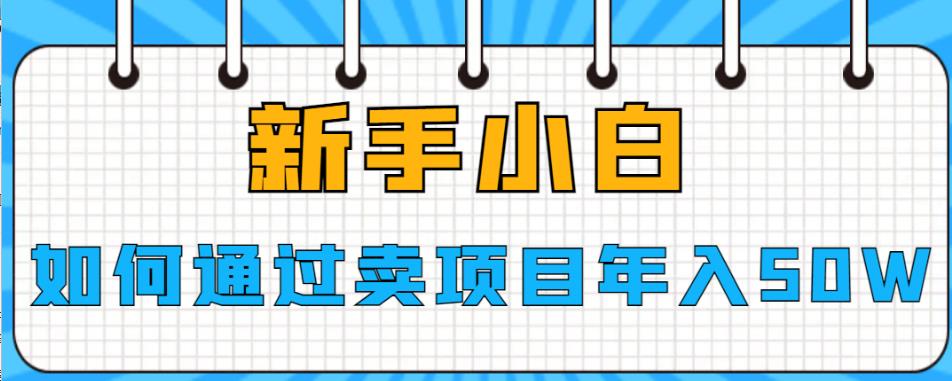 【副业项目6774期】新手小白如何通过卖项目年入50W【揭秘】-网赚资源网