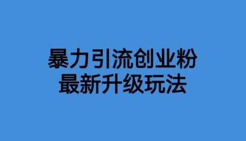 【副业项目6372期】价值1980一千个野路子暴力引流最新升级玩法【揭秘】-网赚资源网