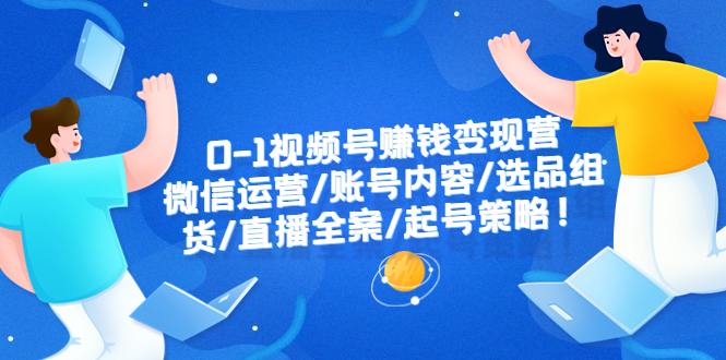 【副业项目6422期】0-1视频号赚钱变现营：微信运营-账号内容-选品组货-直播全案-起号策略！-网赚资源网