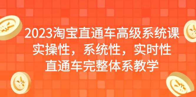 【副业项目6686期】2023淘宝直通车高级系统课，实操性，系统性，实时性，直通车完整体系教学-网赚资源网