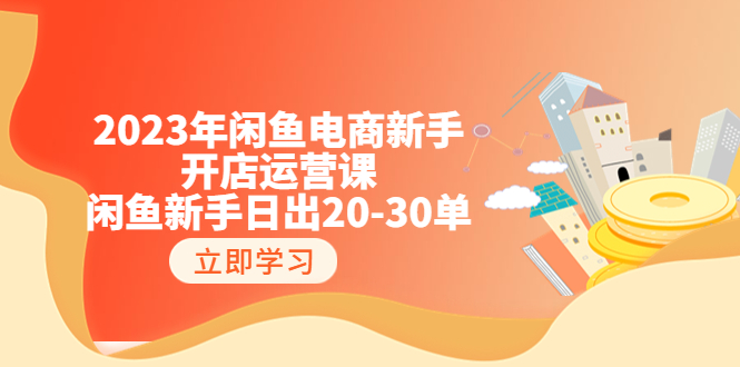 【副业项目6587期】2023年闲鱼电商新手开店运营课：闲鱼新手日出20-30单（18节-实战干货）-网赚资源网