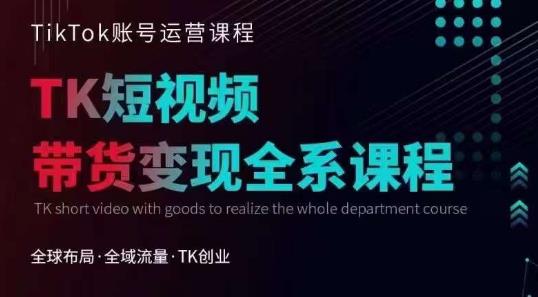 【副业项目6833期】Tiktok运营线上训练营，引流爆单，急速涨粉，Tiktok短视频玩法大揭秘-网赚资源网