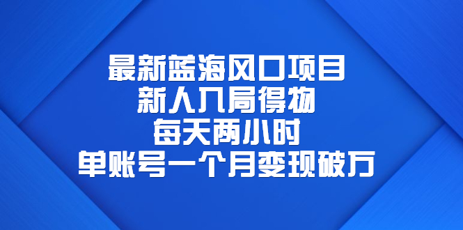 【副业项目6649期】最新蓝海风口项目，新人入局得物，每天两小时，单账号一个月变现破万-网赚资源网
