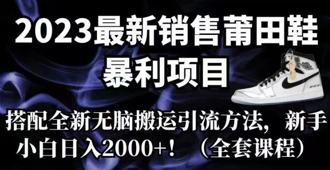 【副业项目7167期】2023最新销售莆田鞋暴利项目，搭配全新无脑搬运引流方法，新手小白日入2000+【揭秘】-网赚资源网