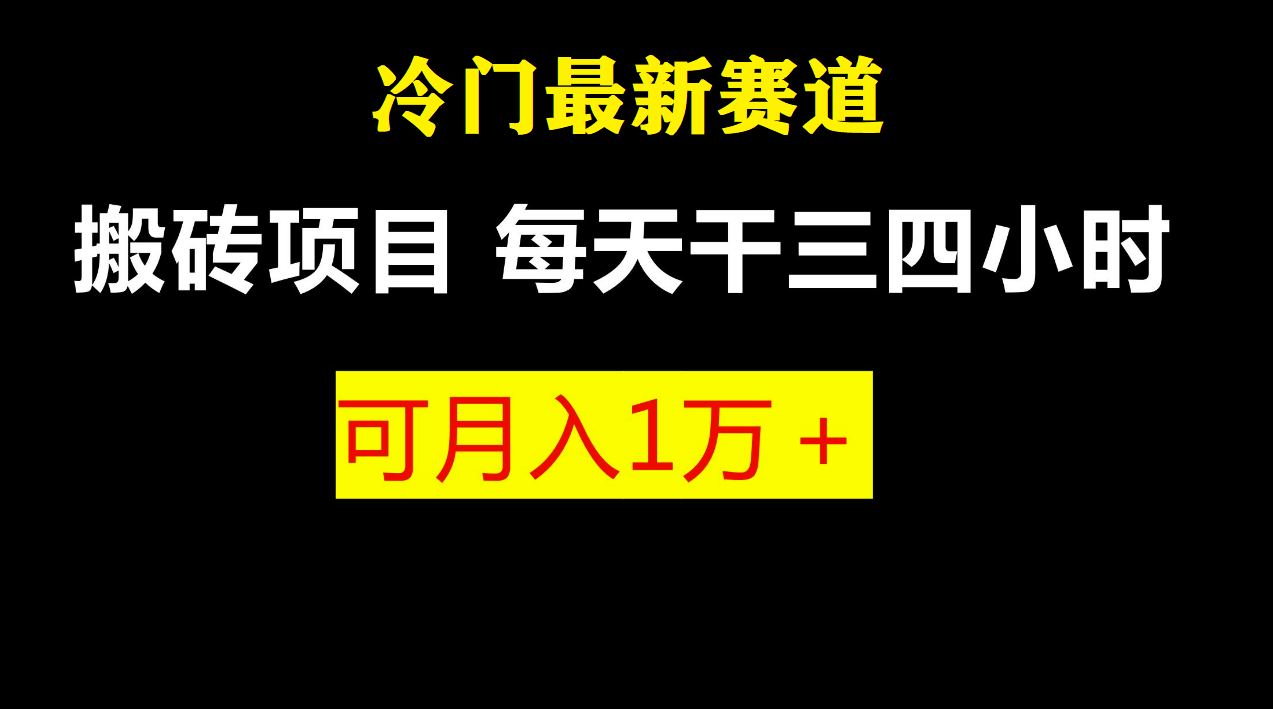 【副业项目6944期】最新冷门游戏搬砖项目，零基础也能玩（附教程+软件）-网赚资源网