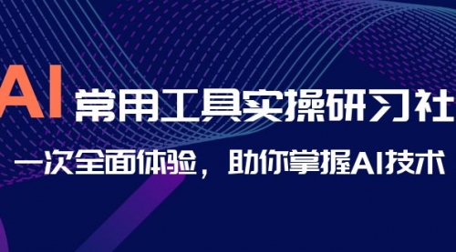 【副业项目7082期】AI-常用工具实操研习社，一次全面体验-网赚资源网